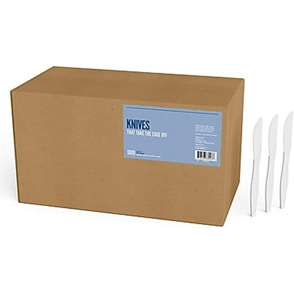 MyOfficeInnovations Plastic Knife Medium-Weight White 24390988