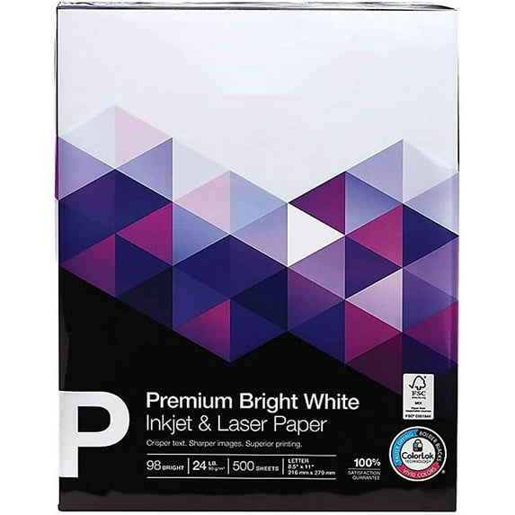 MyOfficeInnovations Premium 8.5" x 11" Multipurpose Paper 24 lbs. 98 Bright 500/Ream 733332