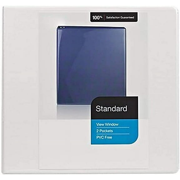 MyOfficeInnovations Standard 4-Inch D 3-Ring View Binder White (26358) 976178