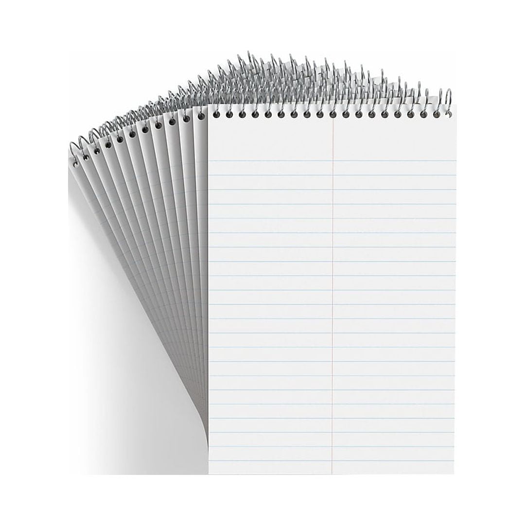MyOfficeInnovations Steno Pad 6" x 9" Gregg Ruled White 80 Sheets/Pad Dozen Pads/Pack 497017