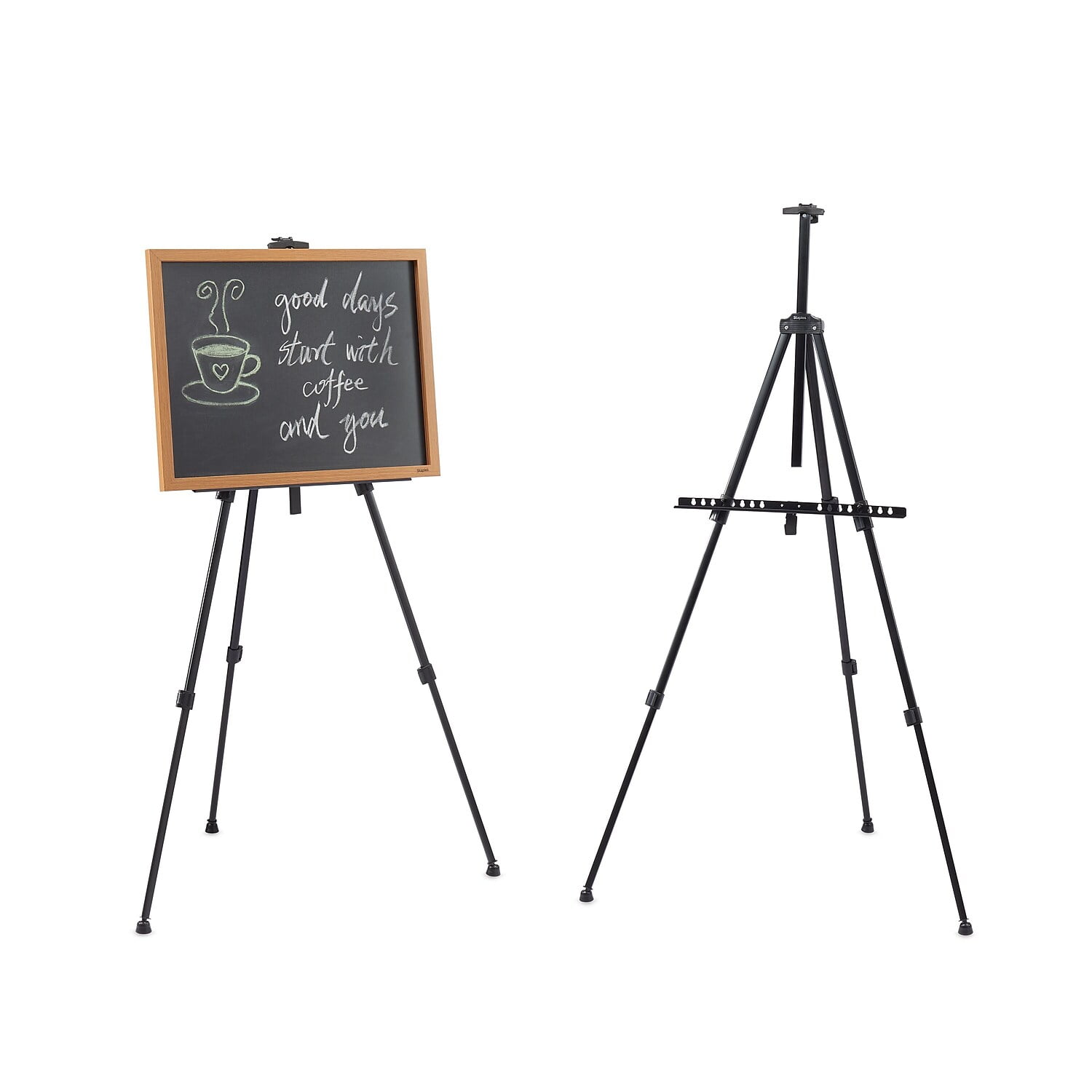 MyOfficeInnovations Tripod Display Easel 49" Black Aluminum (28070) 1843011