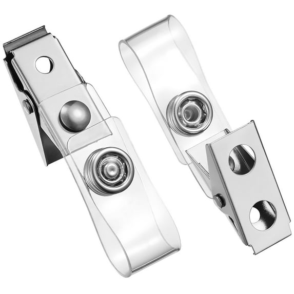 MyOfficeInnovations Vinyl Straps with Two-Hole Clips Clear 100/Pack (18914/1122897) 573105