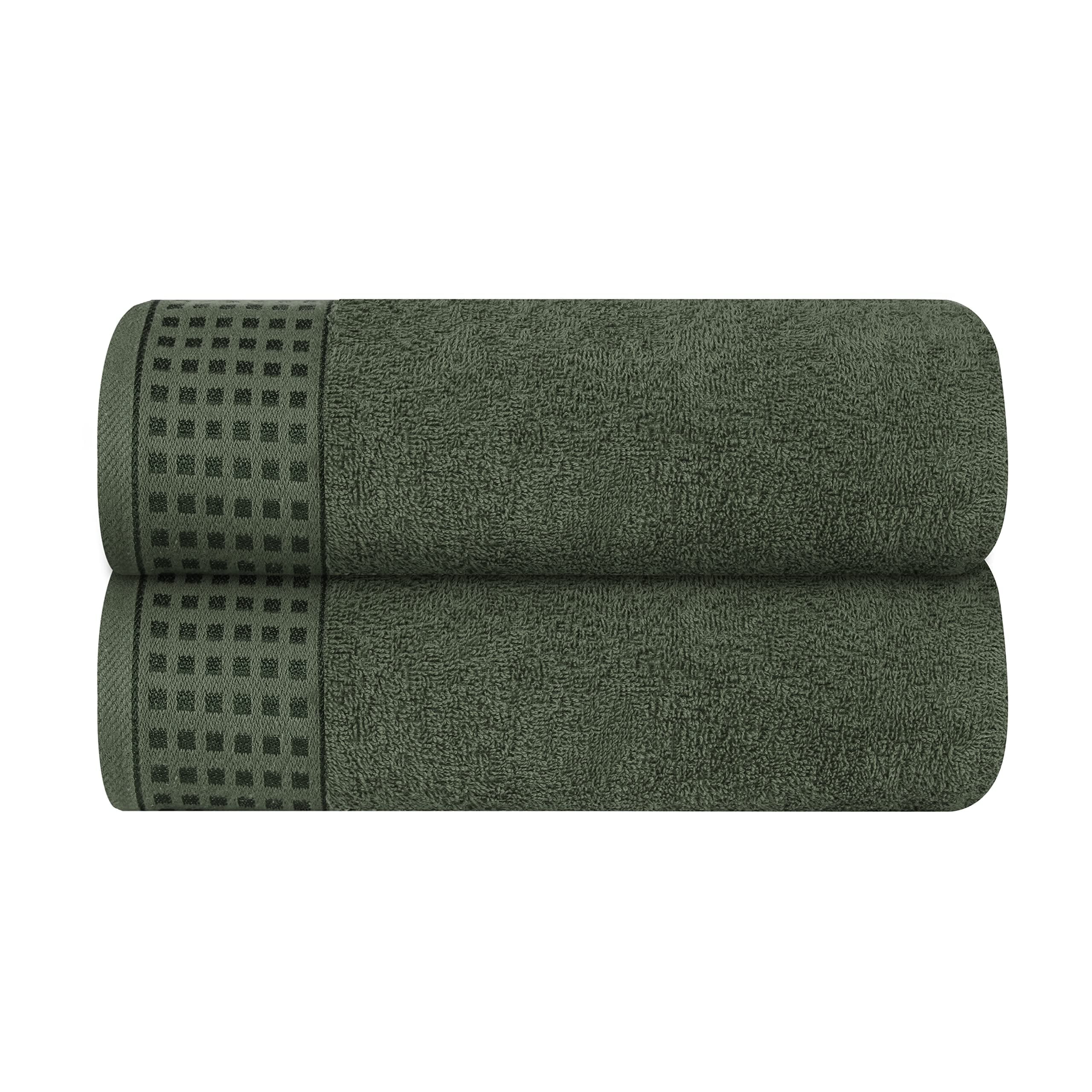 Walmart daily deals:  MyOwn Oversized 100% Cotton Bath Towel Set 28x55 Inches, Ultra Absorbent, Lightweight, Quick Dry, Olive Green