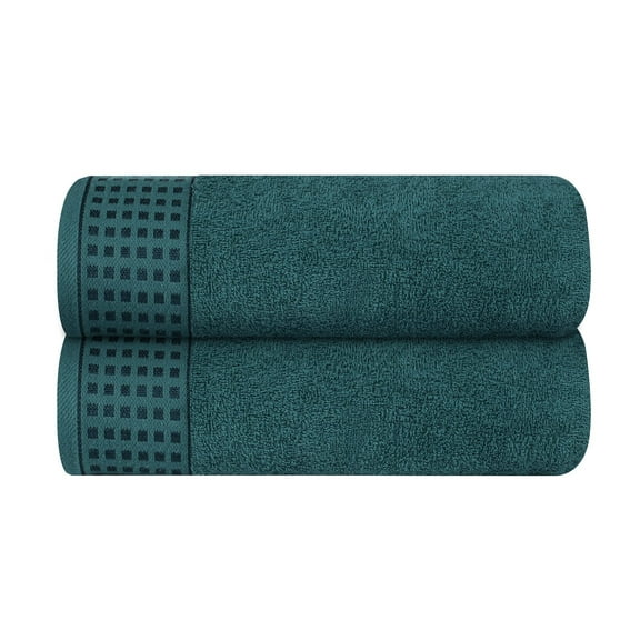 MyOwn 100% Premium Cotton 2 Pack Oversized Bath Towel Set 28x55 inches, Large Bath Towels, Ultra Absorbant Compact Quickdry & Lightweight Towel, Ideal for Gym Travel Camp Pool - Teal