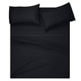 thumbnail image 1 of MyOwn Full Size Sheet Set - Cotton Rich Bedding Sets Full, 4 Piece Deep Pocket Full Bed Sheets - Ultra Soft, Wrinkle Resistant, Quick Dry, Easy Care Full Sheets - Black, 1 of 6
