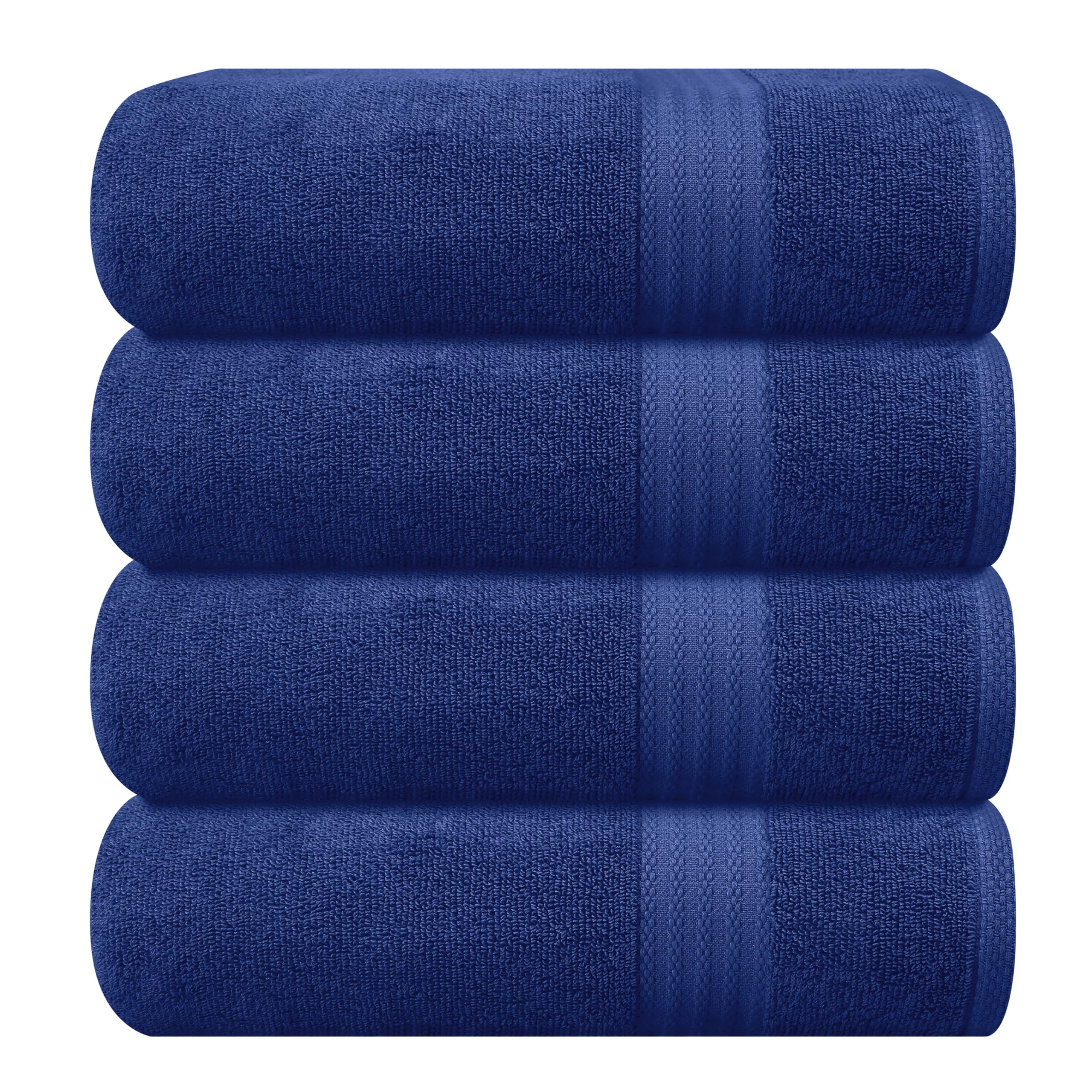 MyOwn Premium Cotton 4 Pack Bath Towel Set 100 Pure Cotton 4 Bath