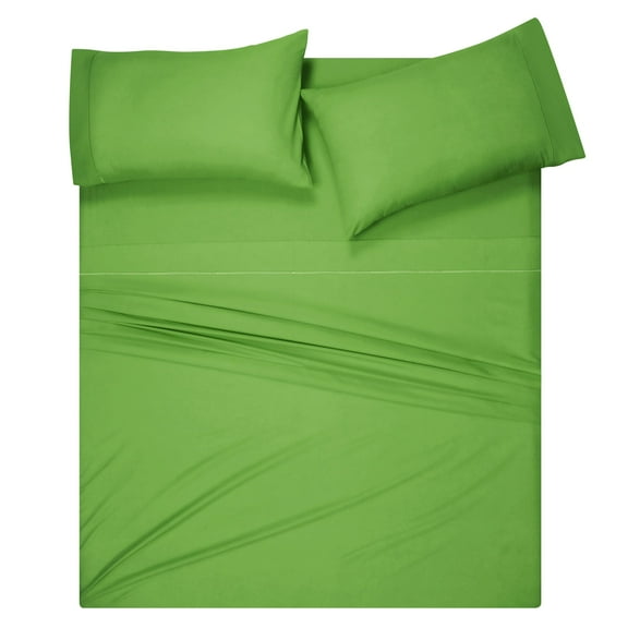 MyOwn Queen Sheet Set - Cotton Rich Bedding Sets Queen, 4 Piece Deep Pocket Queen Sheet - Ultra Soft, Wrinkle Resistant, Quick Dry, Easy Care Queen Sheets - Kiwi Green