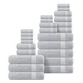 thumbnail image 1 of MyOwn Ultra Soft 24-Piece Towel Set - 100% Pure Ringspun Cotton, Contains 8 Oversized Bath Towels 27x54, 8 Hand Towels 16x28, 8 Wash Cloths 13x13 - Ideal for Everyday use, Hotel & Spa - Light Grey, 1 of 8