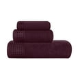 thumbnail image 1 of MyOwn Ultra Soft 3 Pack Cotton Towel Set, Contains a Bath Towel 28x55 inch, a Hand Towel 16x24 inch & a Wash Coth 12x12 inch, Ideal Everyday use, Compact & Lightweight - Burgundy, 1 of 5