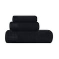 thumbnail image 1 of MyOwn Ultra Soft 3 Pack Cotton Towel Set, Contains a Bath Towel 28x55 inch, a Hand Towel 16x24 inch & a Wash Coth 12x12 inch, Ideal Everyday use, Compact & Lightweight - Black, 1 of 5