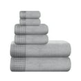 thumbnail image 1 of MyOwn Ultra Soft 6 Pack Cotton Towel Set, Contains 2 Bath Towels 28x55 inch, 2 Hand Towels 16x24 inch & 2 Wash Coths 12x12 inch, Ideal for Everyday use, Compact & Lightweight - Light Grey, 1 of 6