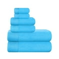 thumbnail image 1 of MyOwn Ultra Soft 6 Pack Cotton Towel Set, Contains 2 Bath Towels 28x55 inch, 2 Hand Towels 16x24 inch & 2 Wash Coths 12x12 inch, Ideal for Everyday use, Compact & Lightweight - Turquoise Blue, 1 of 6