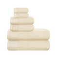 thumbnail image 1 of MyOwn Ultra Soft 6 Pack Cotton Towel Set, Contains 2 Bath Towels 28x55 inch, 2 Hand Towels 16x24 inch & 2 Wash Coths 12x12 inch, Ideal for Everyday use, Compact & Lightweight - Ivory, 1 of 6