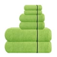 thumbnail image 1 of MyOwn Ultra Soft 6 Pack Cotton Towel Set, Contains 2 Bath Towels 28x55 inch, 2 Hand Towels 16x24 inch & 2 Wash Coths 12x12 inch, Ideal Everyday use, Compact & Lightweight - Kiwi Green, 1 of 6