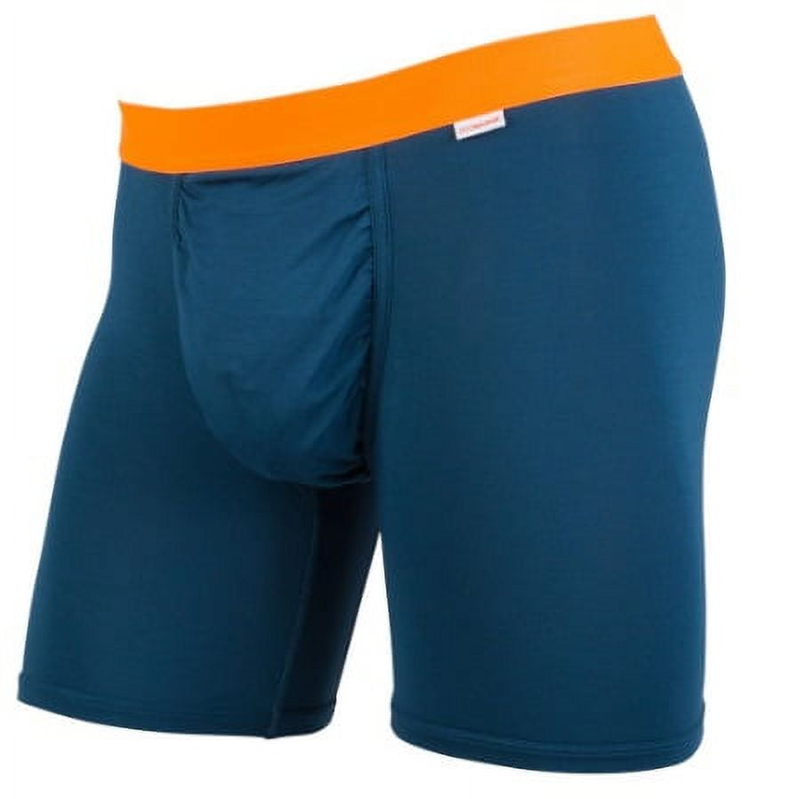 MyPakage Men's Weekday Boxer Brief Everyday Underwear MPWD (Blue/Orange, M)