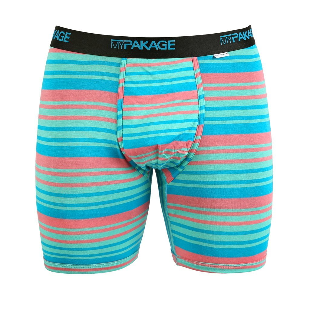 MyPakage Men's Weekday Boxer Brief (TROPICAL STRIPE, X-Small) 