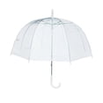 thumbnail image 1 of MyPartyShirt 46" Adult Clear Bubble Dome Umbrella Plastic Auto Open Rain Rainstopper Arc, 1 of 2