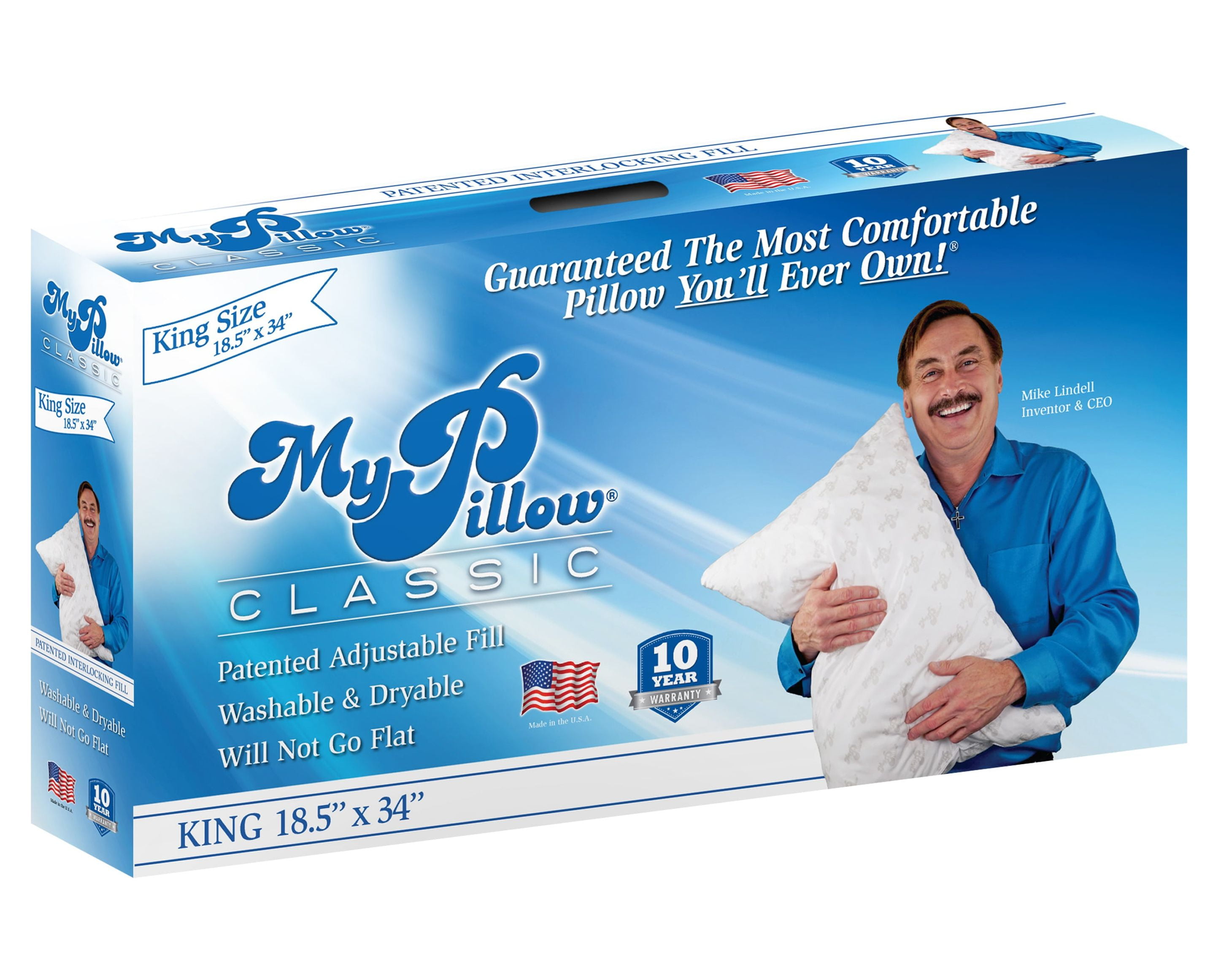 MyPillow Classic Bed Pillow Medium Support King