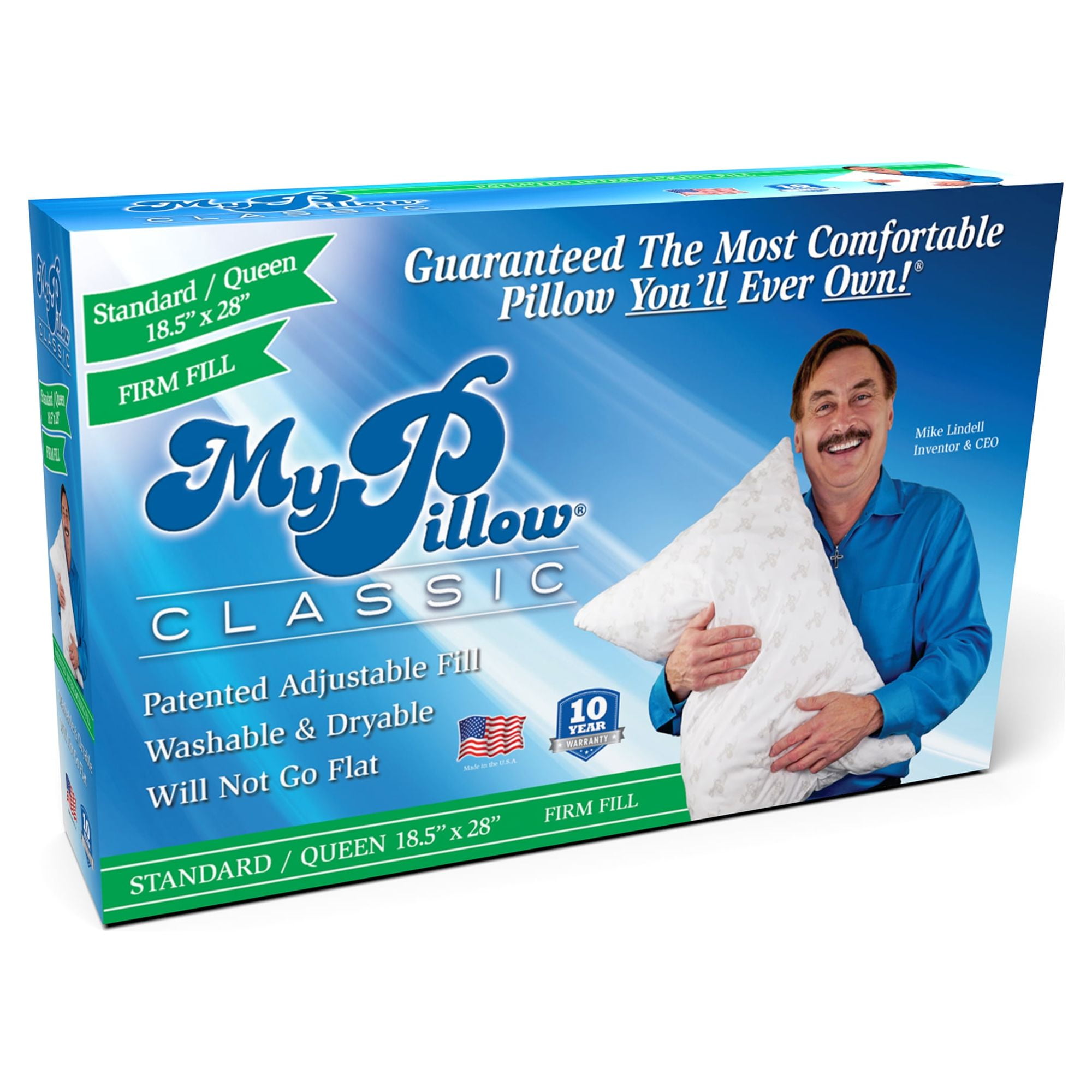 MyPillow Classic, Queen Size and Firm Support, 1 Pillow MyPillow Classic, Queen Size and Firm Support, 1 Pillow
