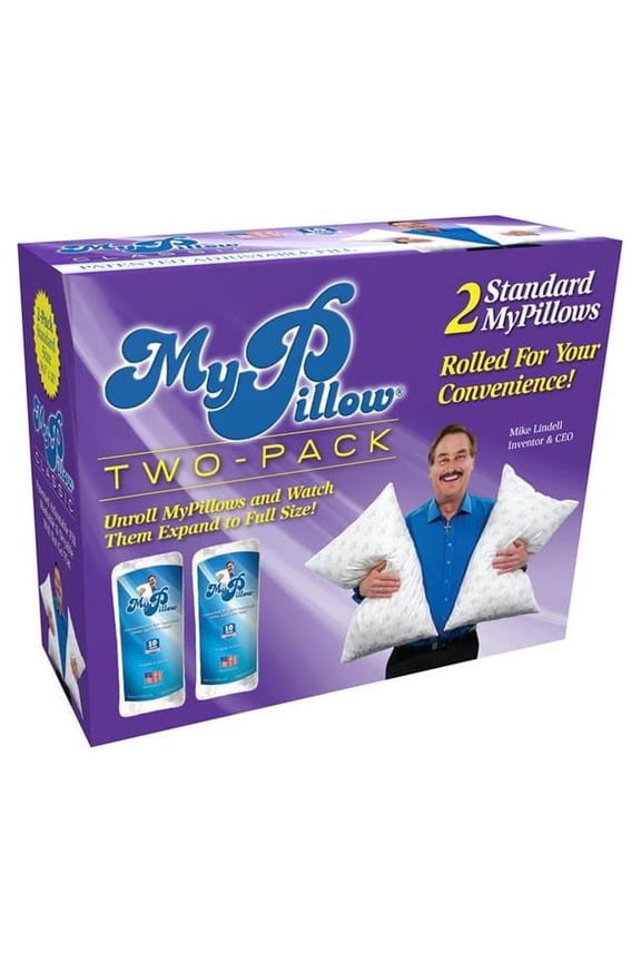 Classic Standard Bed Pillow, Medium Support - Pack of 2
