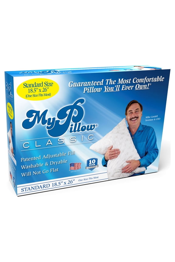 Classic, Standard Size and Medium Support, 1 Pillow