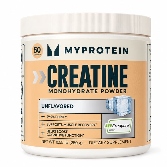 Myprotein Creapure® Creatine Monohydrate Powder, Strength & Power Support, 0.55 lb (50 Servings)