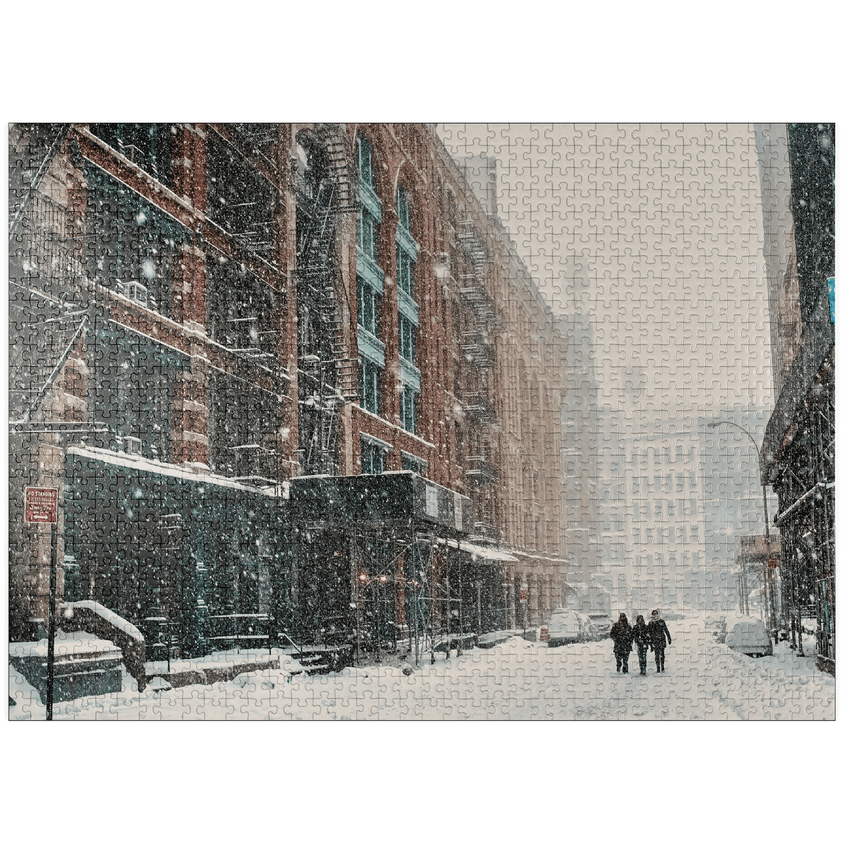MyPuzzle - A Street In New York City During A Snowstorm - Premium 1000 ...
