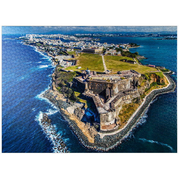 MyPuzzle - Aerial View Of The Castillo San Felipe Del Morro In Old San Juan, Puerto Rico - Premium 1000 Piece Jigsaw Puzzle for Adults