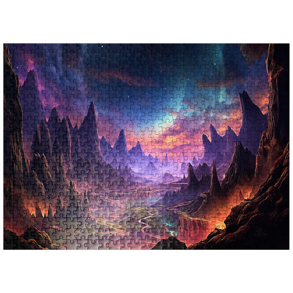 MyPuzzle - Alien Landscape - Premium 500 Piece Jigsaw Puzzle for Adults