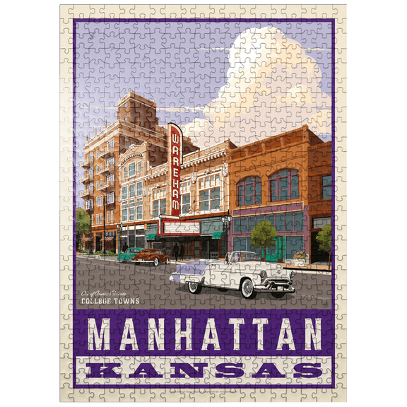 MyPuzzle - American College Towns: Manhattan, Kansas - Premium 500 Piece Jigsaw Puzzle for Adults