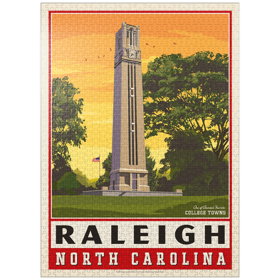 MyPuzzle - American College Towns: Raleigh, NC - Premium 1000 Piece Jigsaw Puzzle for Adults