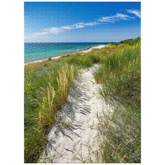 MyPuzzle - Beach With Sand Dunes Of Vester Sømarken Near Aakirkeby - Premium 1000 Piece Jigsaw Puzzle for Adults