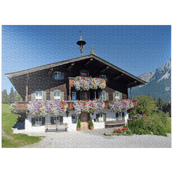 MyPuzzle - Bergdoktor Practice In Ellmau In Tyrol, Wilder Kaiser, Austria - Premium 1000 Piece Jigsaw Puzzle for Adults