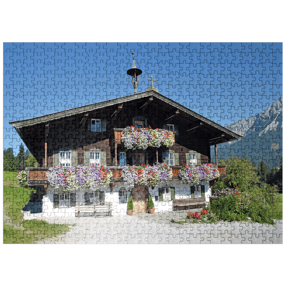 MyPuzzle - Bergdoktor Practice In Ellmau In Tyrol, Wilder Kaiser, Austria - Premium 500 Piece Jigsaw Puzzle for Adults