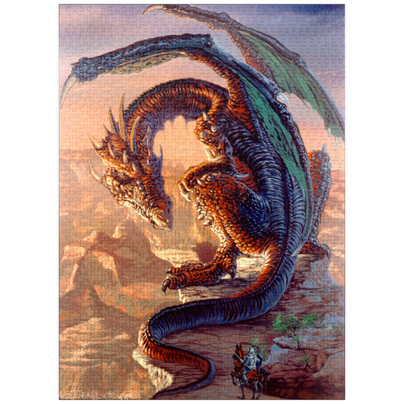 MyPuzzle - Bravery Misplaced Dragon - Ed Beard Jr - Premium 1000 Piece Jigsaw Puzzle for Adults