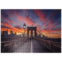 MyPuzzle - Brooklyn Bridge At Sunset - Premium 500 Piece Jigsaw Puzzle for Adults
