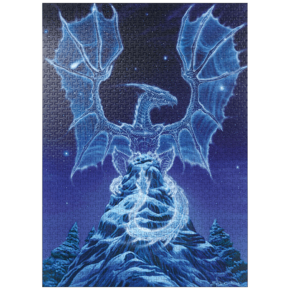 MyPuzzle - Caelestis Winter Spirit Dragon - Ed Beard Jr - Premium 1000 Piece Jigsaw Puzzle for Adults
