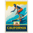 thumbnail image 1 of MyPuzzle - California: The Golden State (Surfer) - Premium 500 Piece Jigsaw Puzzle for Adults, 1 of 6