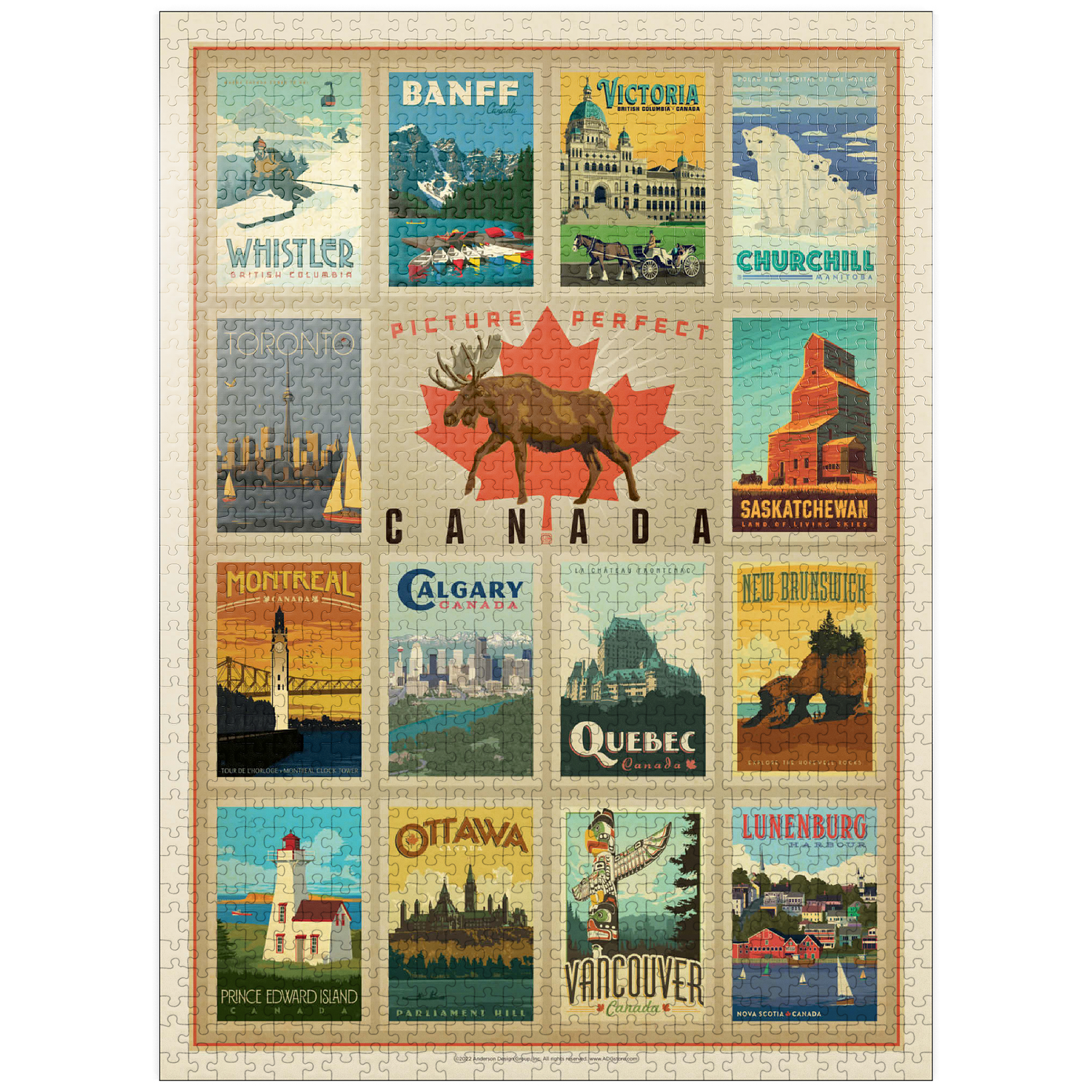 Puzzle Planet X 500 Pièces – Poster Vintage, Collection Anderson Design Group, 48x34cm Puzzle Adulte Enfant 10 Ans Encres Pigmentées