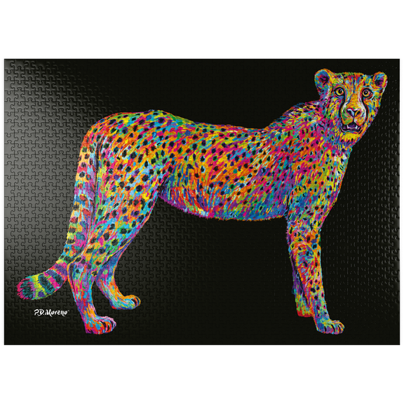 MyPuzzle - Cheetah Pop Colors - Premium 1000 Piece Jigsaw Puzzle for Adults