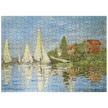 MyPuzzle - Claude Monets Regattas At Argenteuil 1872 - Premium 500 Piece Jigsaw Puzzle for Adults