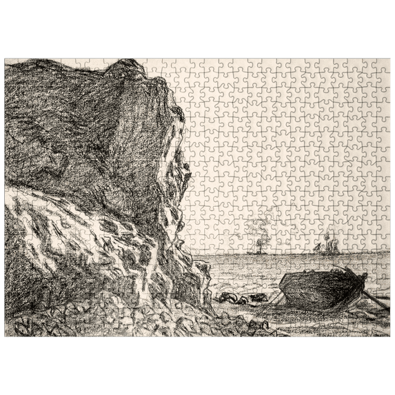 MyPuzzle - Cliffs And Sea Sainte-Adresse 1864 By Claude Monet - Premium 500 Piece Jigsaw Puzzle for Adults