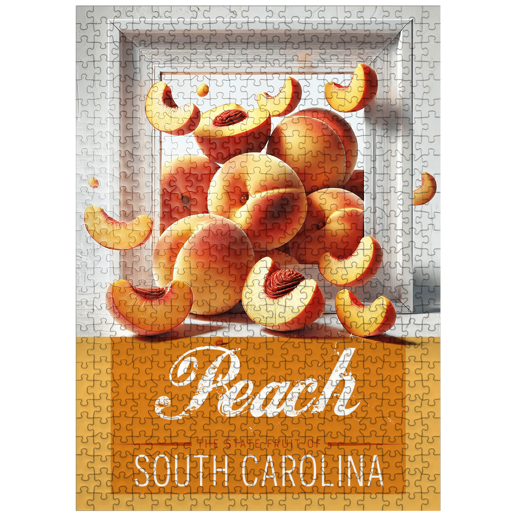 MyPuzzle - Colorful Fruits: South Carolina, Peach - State Fruits Series ...