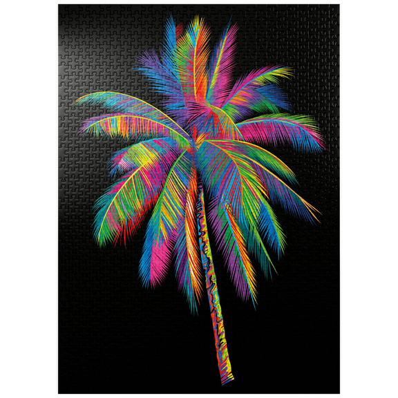 MyPuzzle - Colorful Palm Tree - Premium 1000 Piece Jigsaw Puzzle for Adults