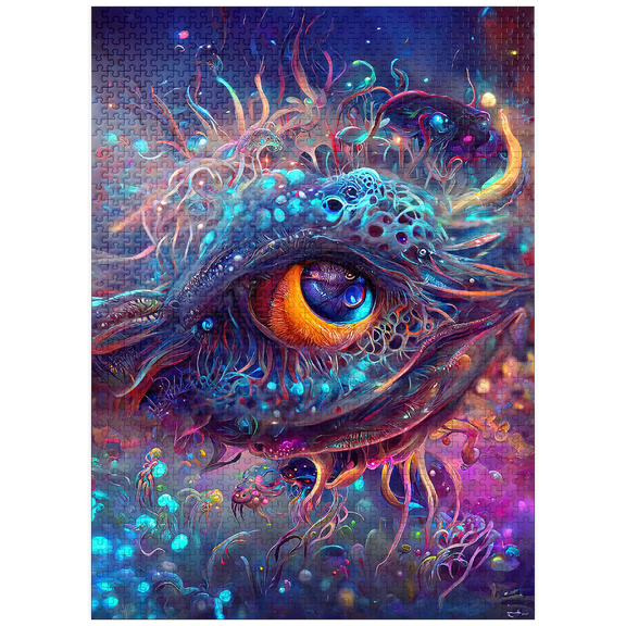 MyPuzzle - Cosmic Abyssal Eye Creature - Premium 1000 Piece Jigsaw Puzzle for Adults