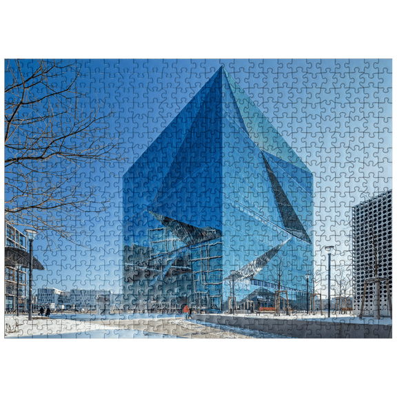 MyPuzzle - Cube Berlin, Office Building At Washingtonplatz In Winter - Premium 500 Piece Jigsaw Puzzle for Adults