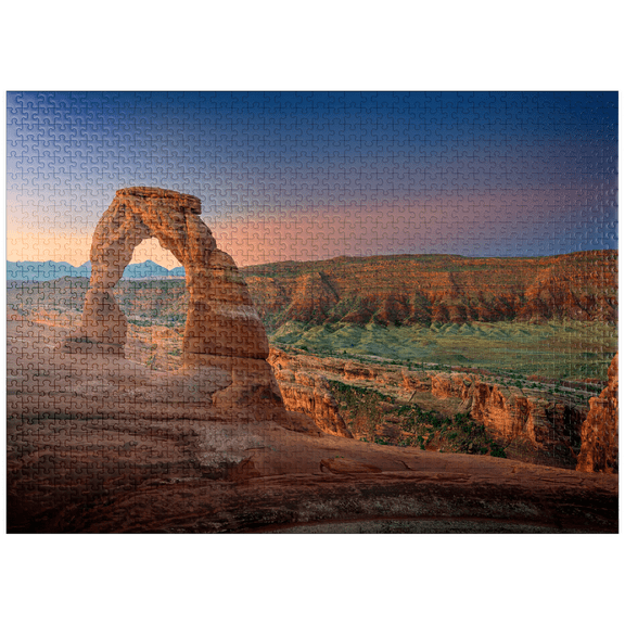 MyPuzzle - Delicate Arch At Sunset - Premium 1000 Piece Jigsaw Puzzle for Adults