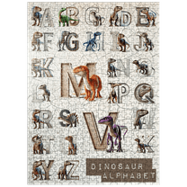 MyPuzzle - Dinosaur Alphabet - Version 3 - Premium 500 Piece Jigsaw Puzzle for Adults