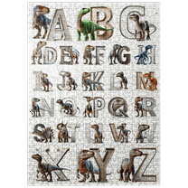 MyPuzzle - Dinosaur Alphabet - Version 4 - Premium 500 Piece Jigsaw Puzzle for Adults