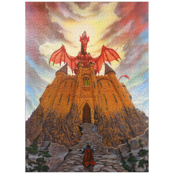 MyPuzzle - Dragon Lord's Magic Castle - Ed Beard Jr - Premium 1000 Piece Jigsaw Puzzle for Adults